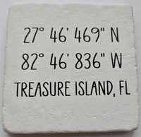Dessous de verre - Treasure Island Florida Latitude et longitude