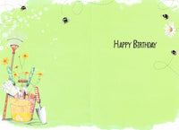 Greeting Card - Gardening pail and bees