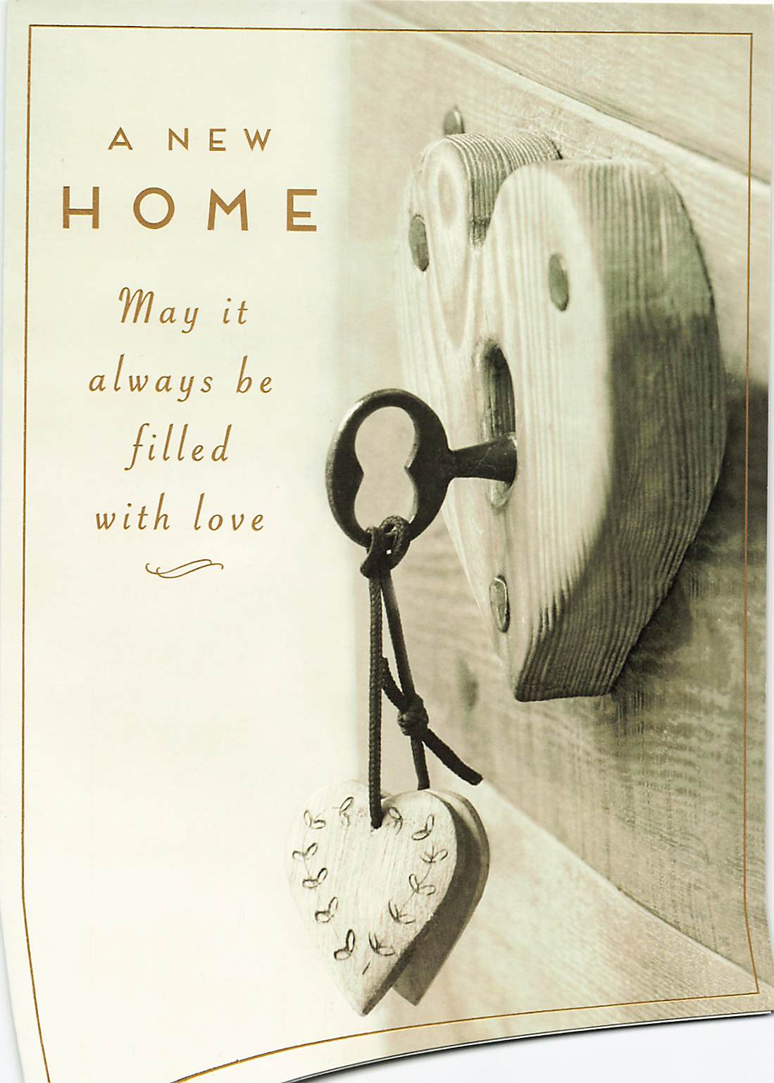 Greeting Card - Photo of key in heart shaped lock