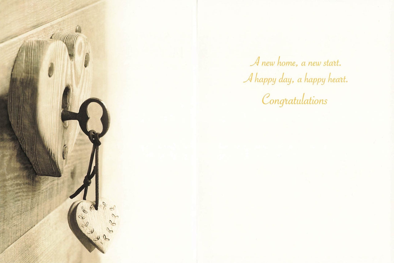 Greeting Card - Photo of key in heart shaped lock