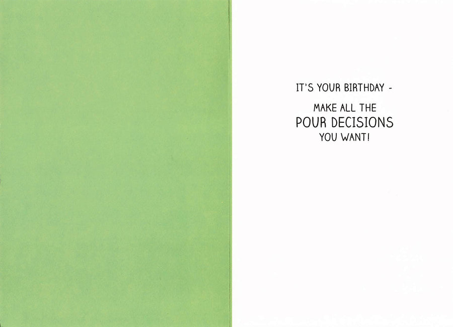 Greeting Card - Photo of woman next to pile of bottles