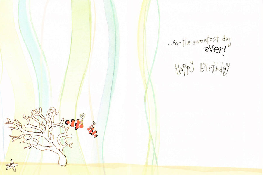 Greeting Card - Manatee and cupcake