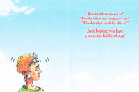 Greeting Card - Woman lost in grocery store parking lot