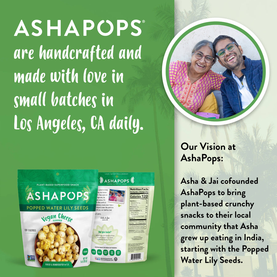 AshaPops - 1oz Vegan Cheese - AshaPops Popped Water Lily Seeds