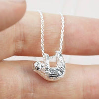 Sloth Silver Necklace -Lisa Angel