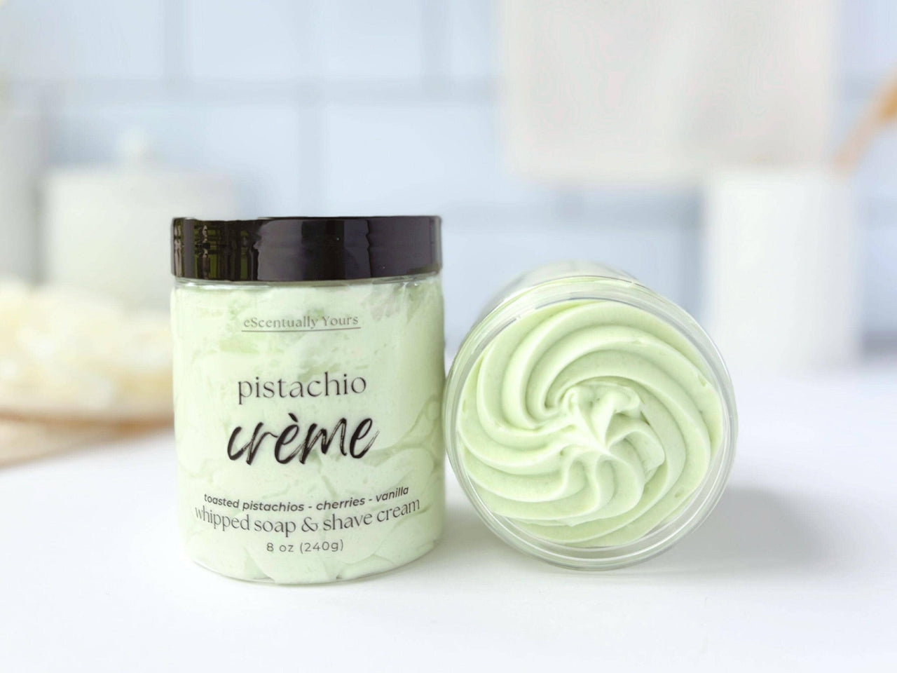 Baddie - Pistachio Crème Whipped Soap & Foaming Sugar Scrub - eScentually Yours