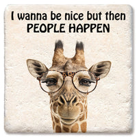 Drink Coaster - I wanna be nice (giraffe)