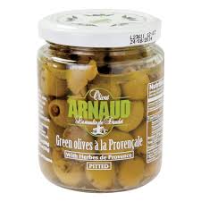 Arnaud Pitted Green Olives 9.2 oz