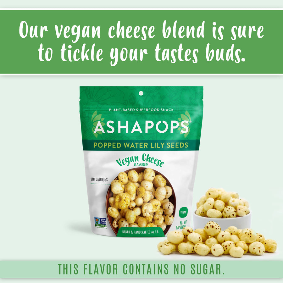 AshaPops - 1oz Vegan Cheese - AshaPops Popped Water Lily Seeds