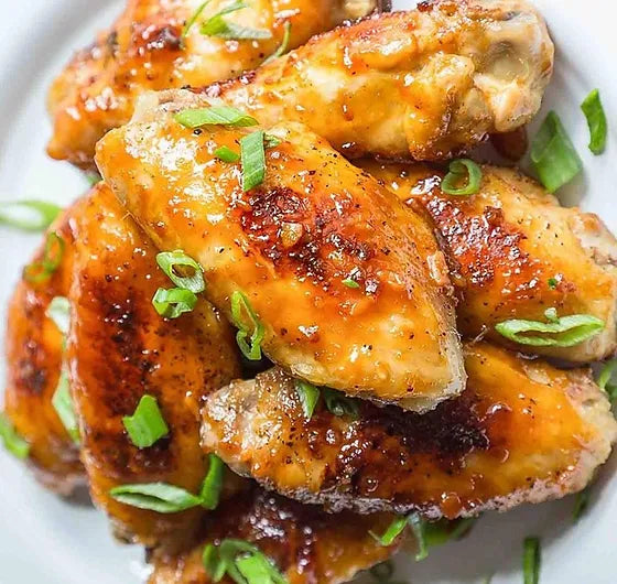 HONEY, SOY, GINGER, TANGERINE BALSAMIC GLAZED WINGS