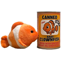 Canned Gifts - Canned Baby Clownfish | Stuffed Mini Fish Plush w/Jokes: Regular Lid
