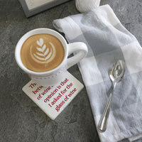 Drink Coaster - Difference between wine and your opinion