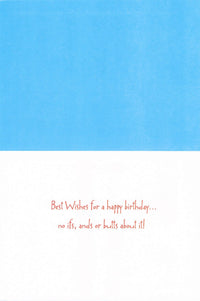 Greeting Card - Rearview of nekked cowboy on horse