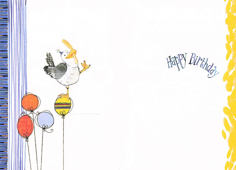 Greeting Card - Seagull with a French fry in mouth