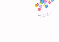 Greeting Card - Various colorful watercolor balloons