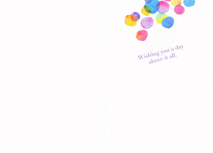 Greeting Card - Various colorful watercolor balloons