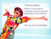 Greeting Card - Woman wearing hat and sunglasses