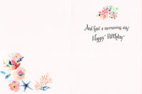 Greeting Card - Mermaid with florals