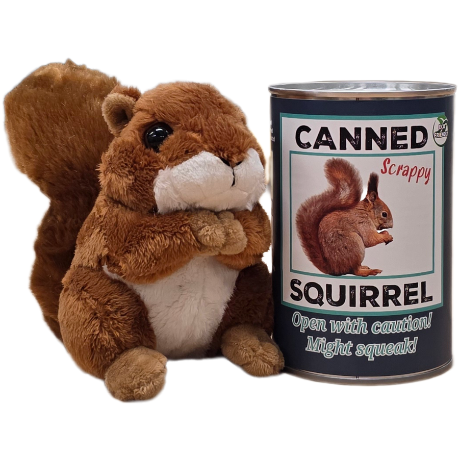 Canned Gifts - Canned Squirrel | Stuffed Animal Plush | Funny Jokes: Regular Lid