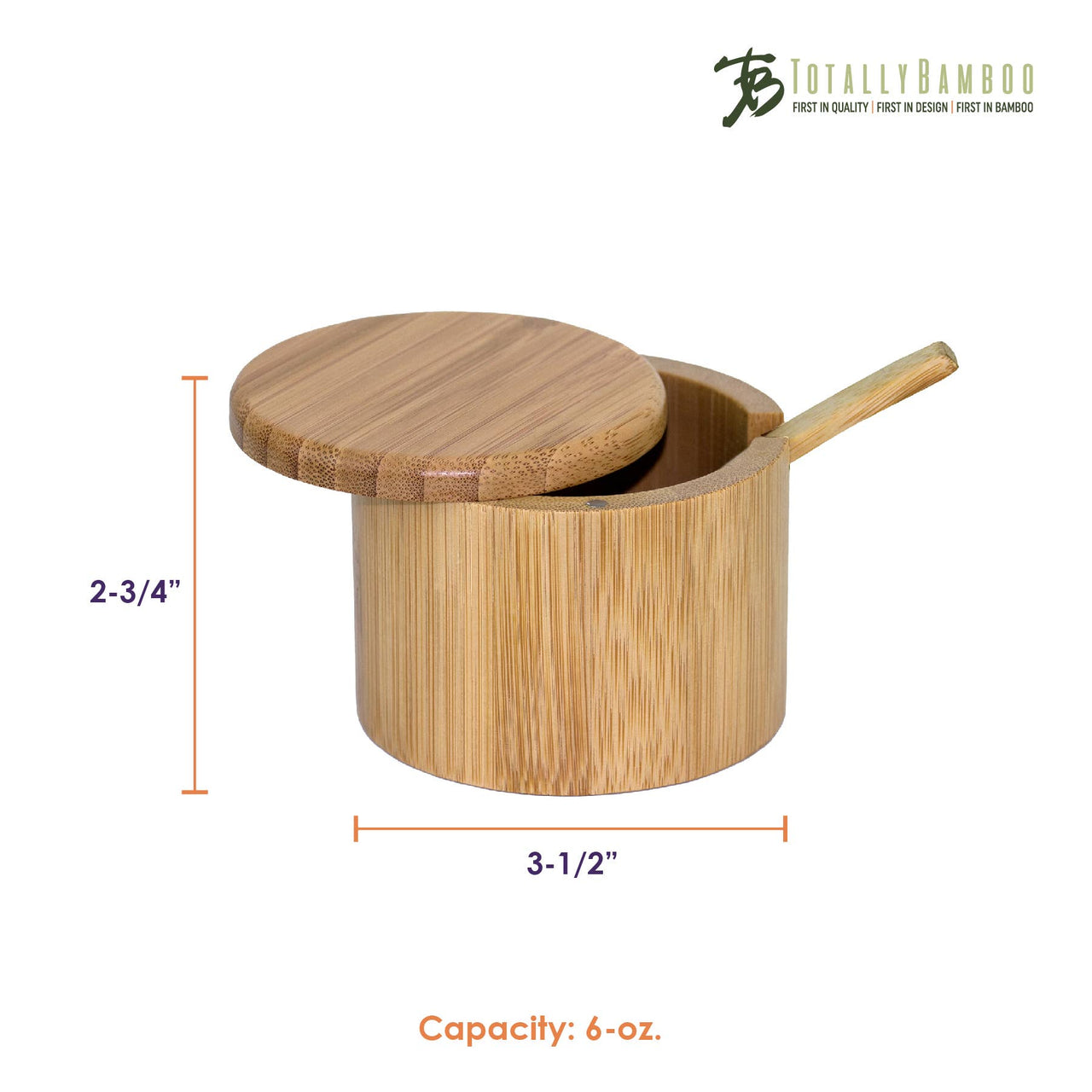 Totally Bamboo - Little Dipper Bamboo Salt Box with Spoon