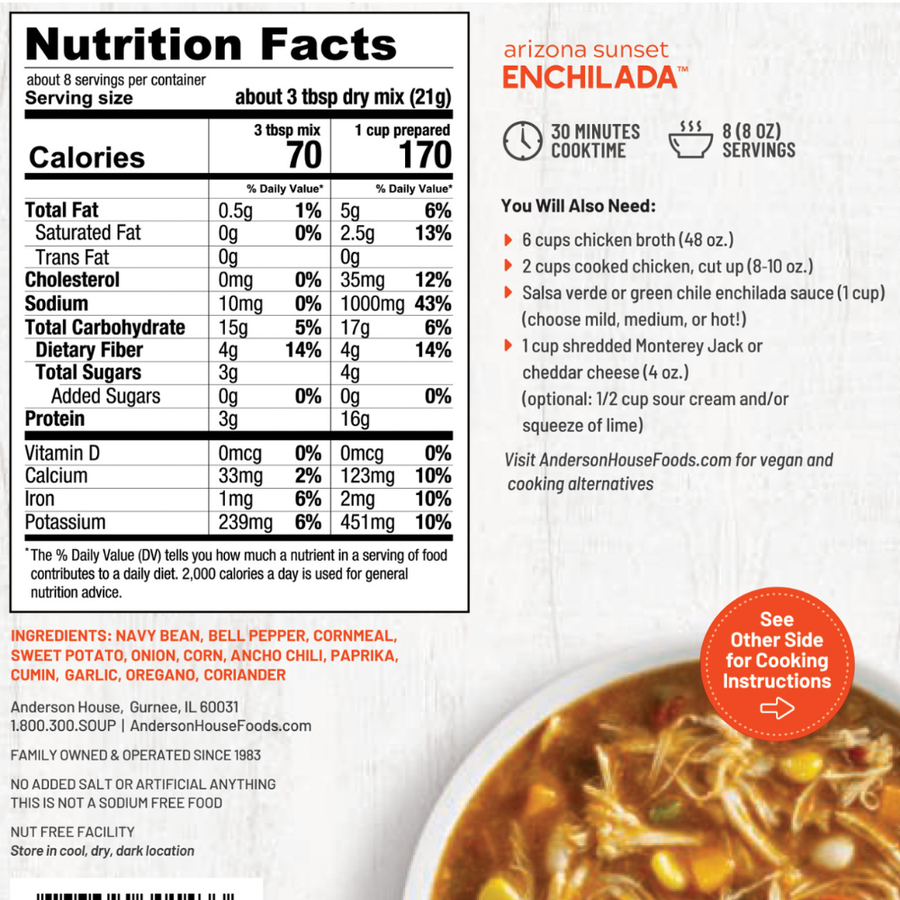 Anderson House | Frontier Soups - Arizona Sunset Enchilada Soup Mix