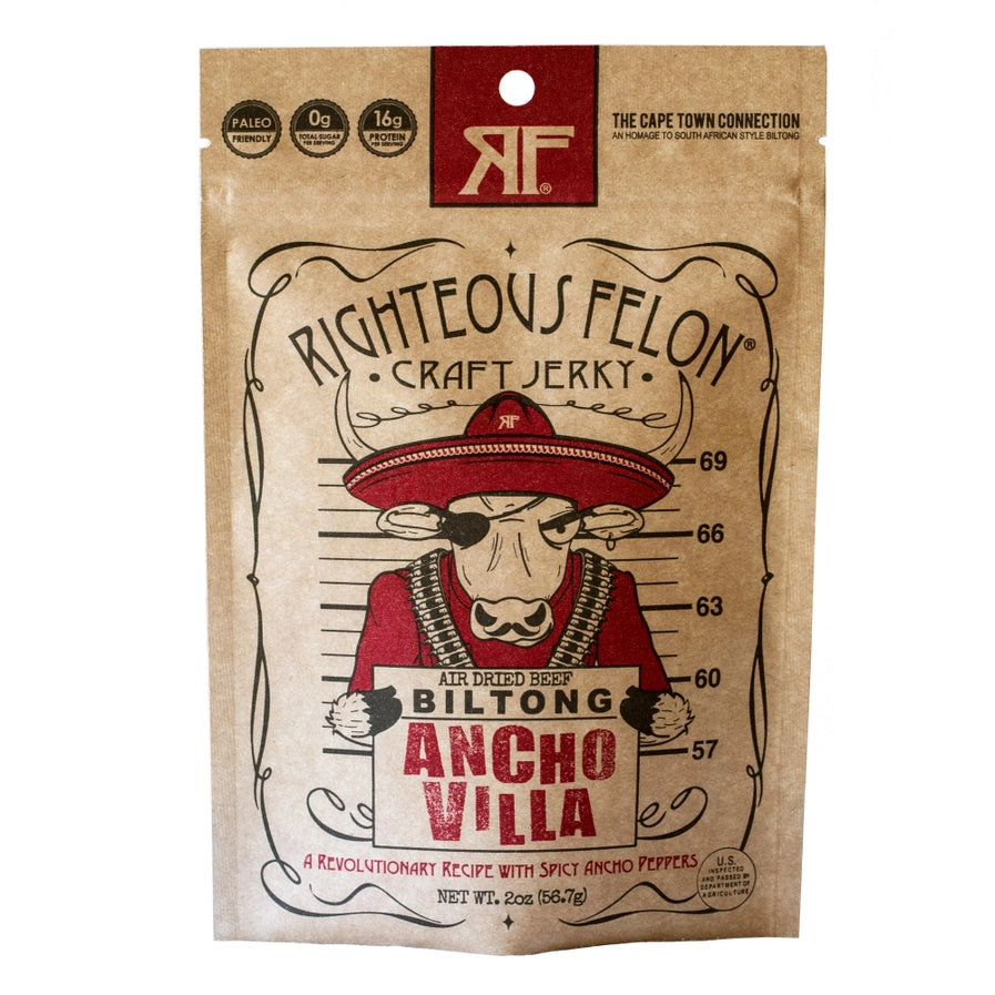 Ancho Villa Biltong (Air Dried Beef) 2 oz