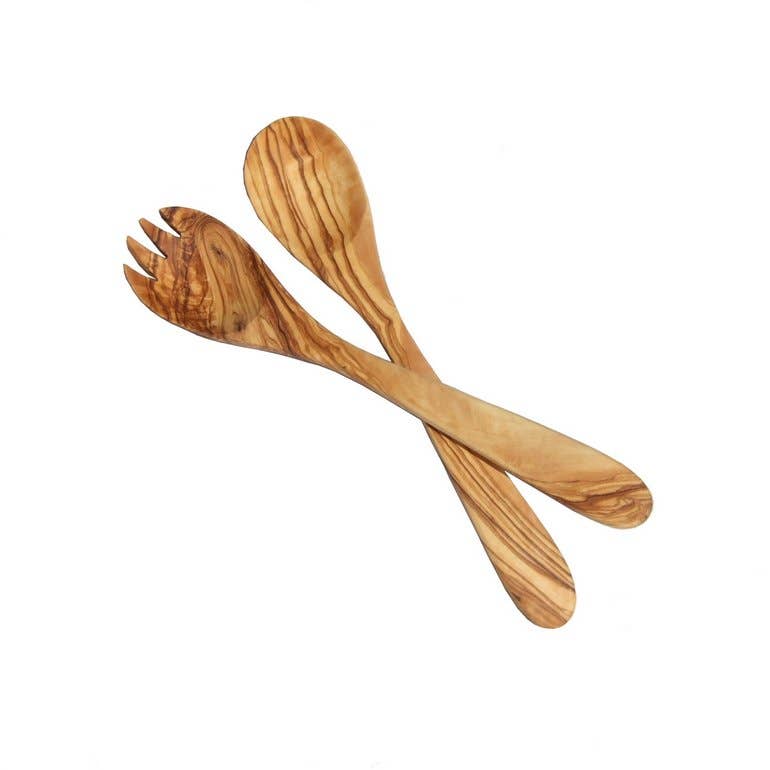 Naturally Med Inc. - Olive Wood Salad Servers: 8''