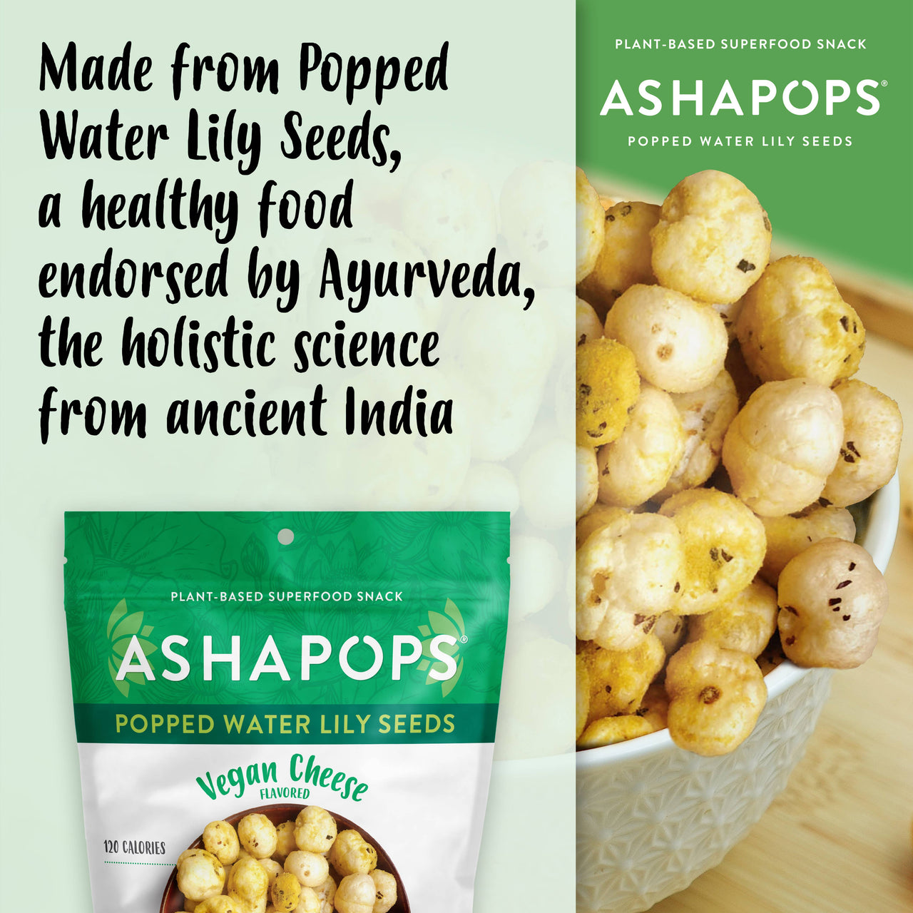 AshaPops - 1oz Vegan Cheese - AshaPops Popped Water Lily Seeds