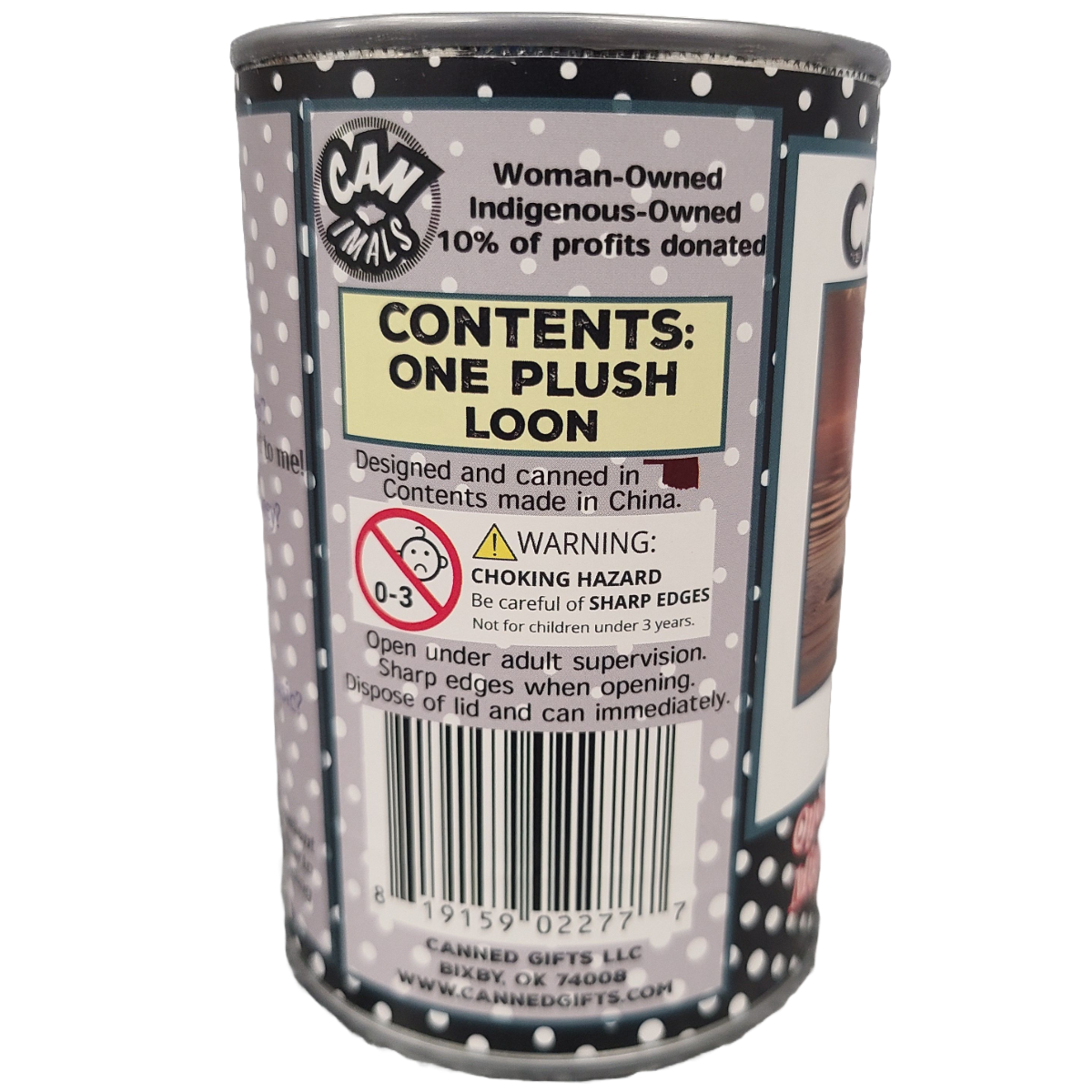 Canned Gifts - Canned Loon with Yodeling Sound - Bird Plush Animal w/Jokes: Regular Lid