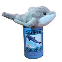 Canned Gifts - Flip the Canned Dolphin | Stuffed Animal Plush w/Jokes |Gift: Pop Top Lid