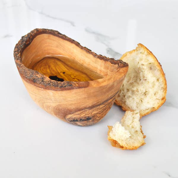 Naturally Med Inc. - Olive Wood Dipping Bowl - Rustic - 4.5” x 2.5”