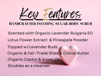 Lavender Foaming Sugar Scrub or Whipped Soap: Foaming Body Scrub - eScentually Yours