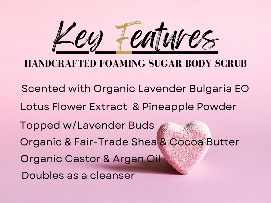 Lavender Foaming Sugar Scrub or Whipped Soap: Foaming Body Scrub - eScentually Yours