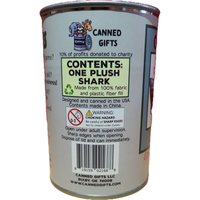 Canned Gifts - Canned Shark | Stuffed Animal Plush w/Jokes | Unique Gift: Pop Top Lid