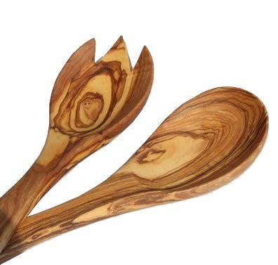 Naturally Med Inc. - Olive Wood Salad Servers: 8''