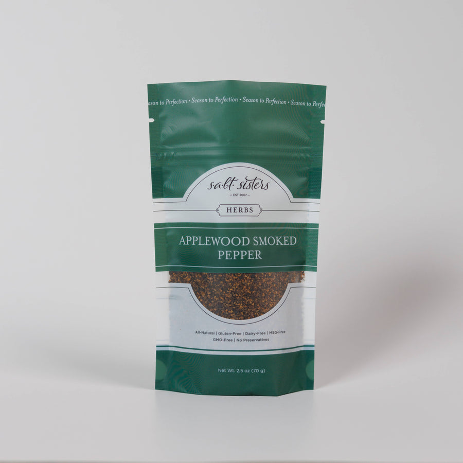 Salt Sisters - Cracked Peppercorns - Applewood Smoked - 2.5 oz