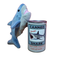 Canned Gifts - Canned Shark | Stuffed Animal Plush w/Jokes | Unique Gift: Pop Top Lid
