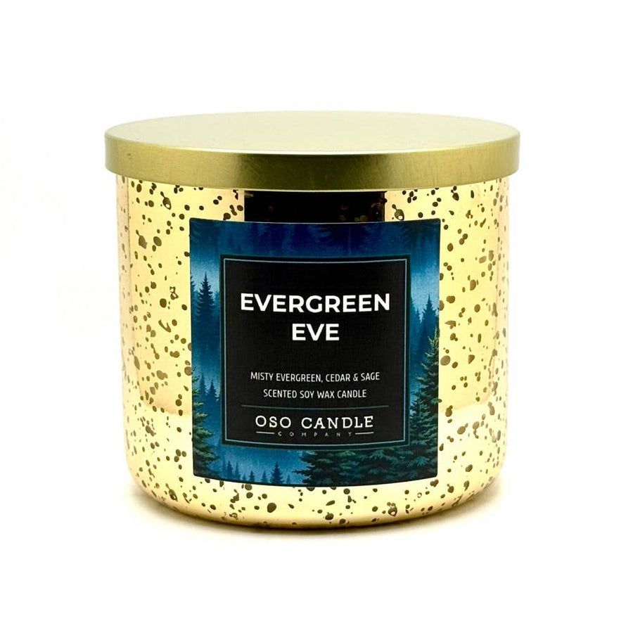 Oso Candle Company - Evergreen Eve | Scented Soy Wax Candle: 8.5 oz Glass Jar / Metal Lid