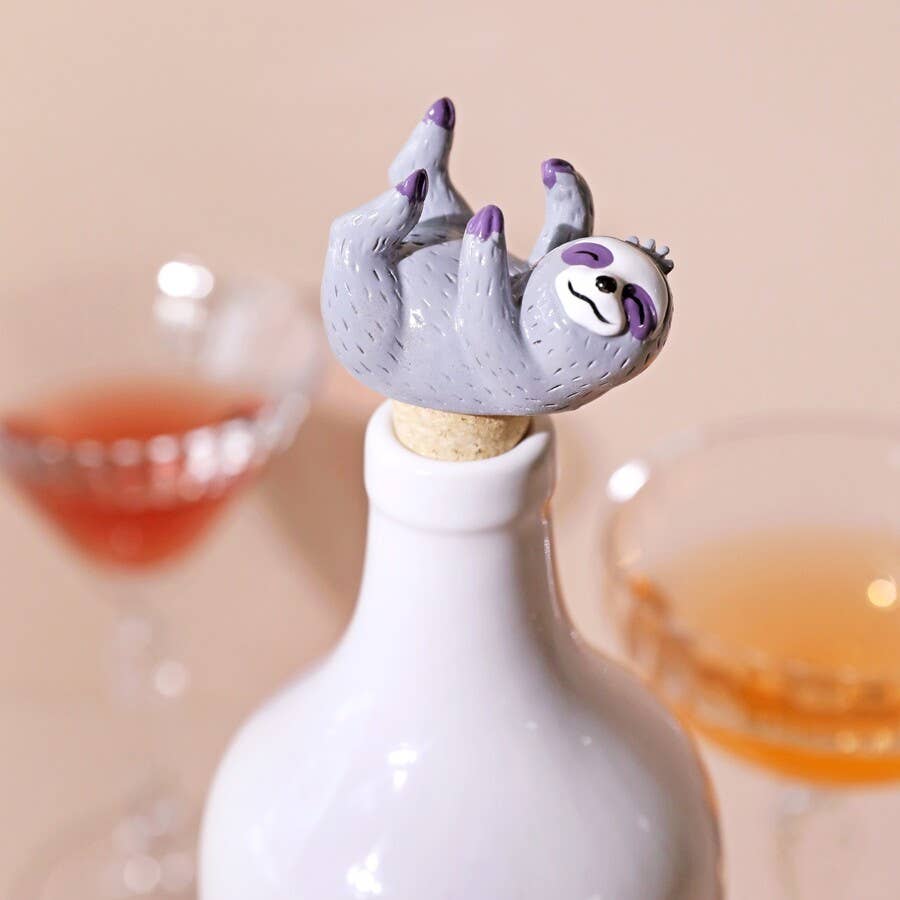 Sloth Bottle Stopper - Lisa Angel