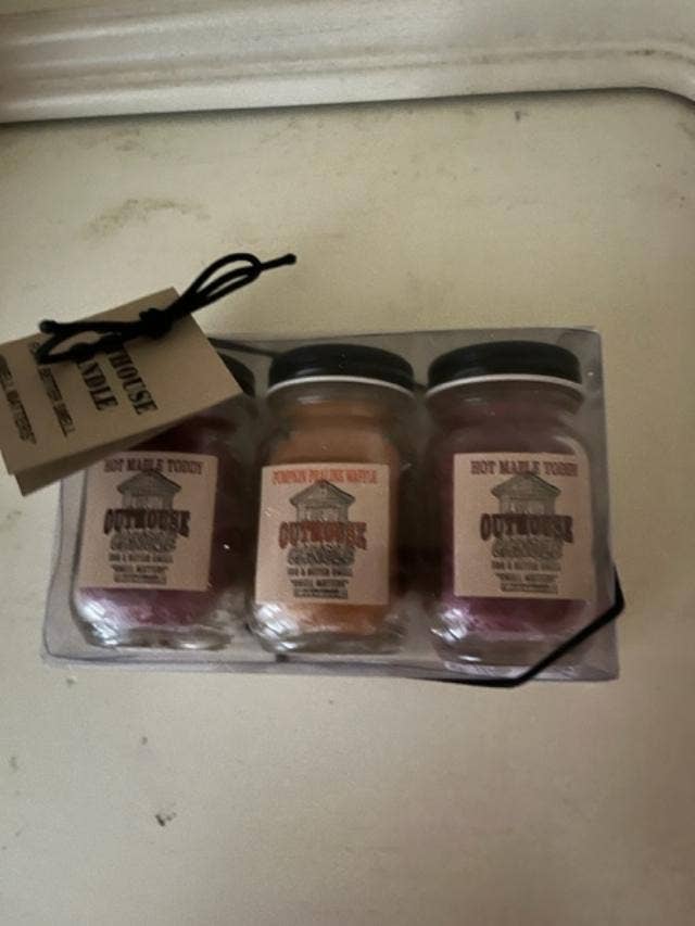 Fairhope Favorites, Inc. - 3 Mini Outhouse Candles Gift Pack