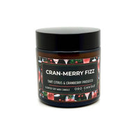 Oso Candle Company - Cran-Merry Fizz | Scented Soy Wax Candle: 3.5 oz Amber Glass Jar / Plastic Lid