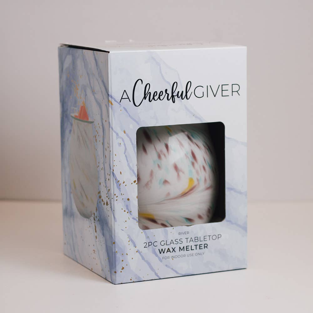 River Glass Wax Melter - Multicolored