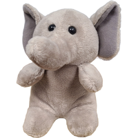 Plush elephant toy on a white background