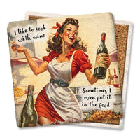 Drink Coaster - I like to cook with wine