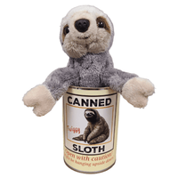 Canned Gifts - Twiggy the Canned Sloth Stuffed Animal Plush w/Funny Jokes: Pop Top Lid