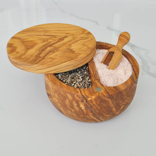 Naturally Med Inc. - Olive Wood Salt & Pepper Cellar