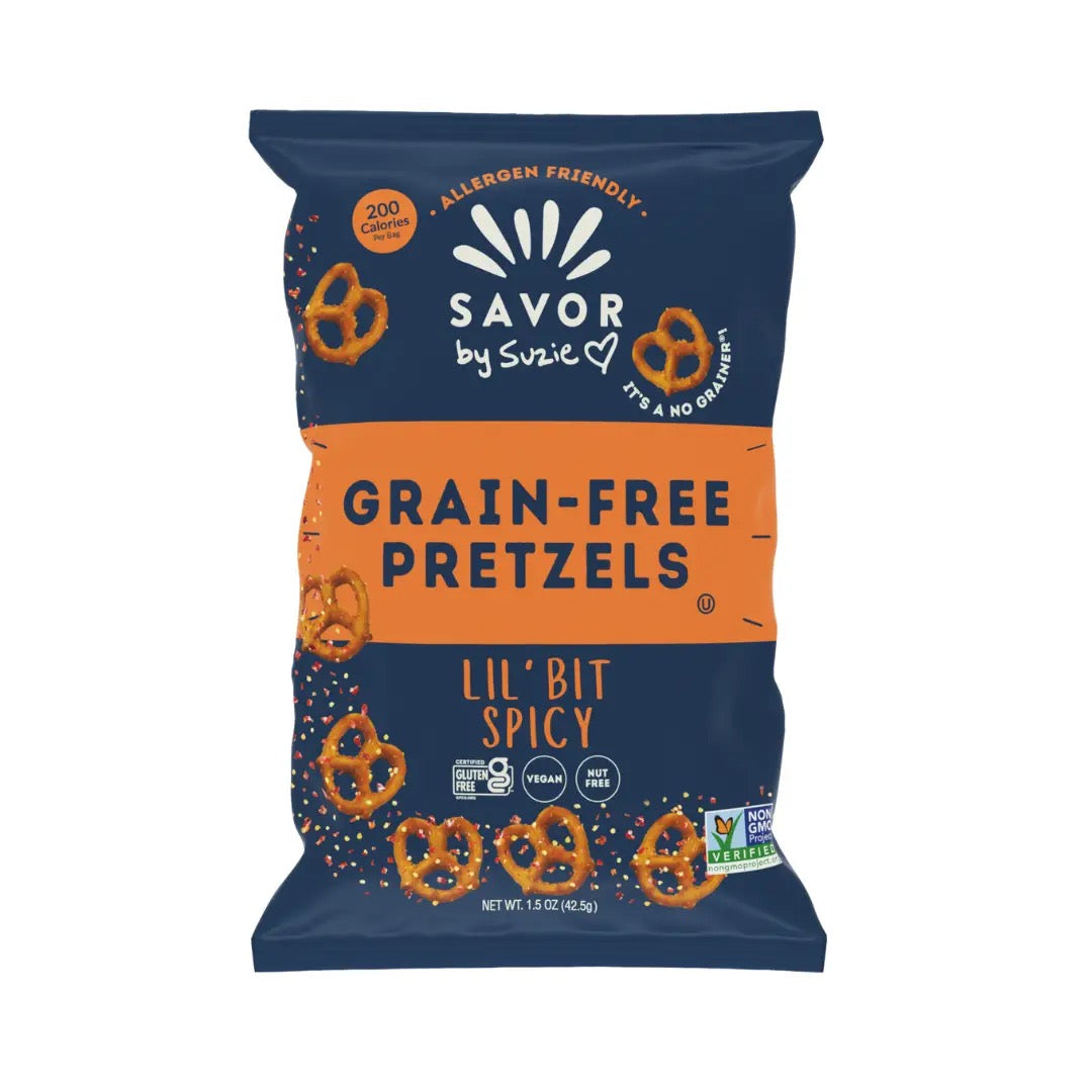 Spicy Grain Free Pretzels  - Mini Bags 1.5oz