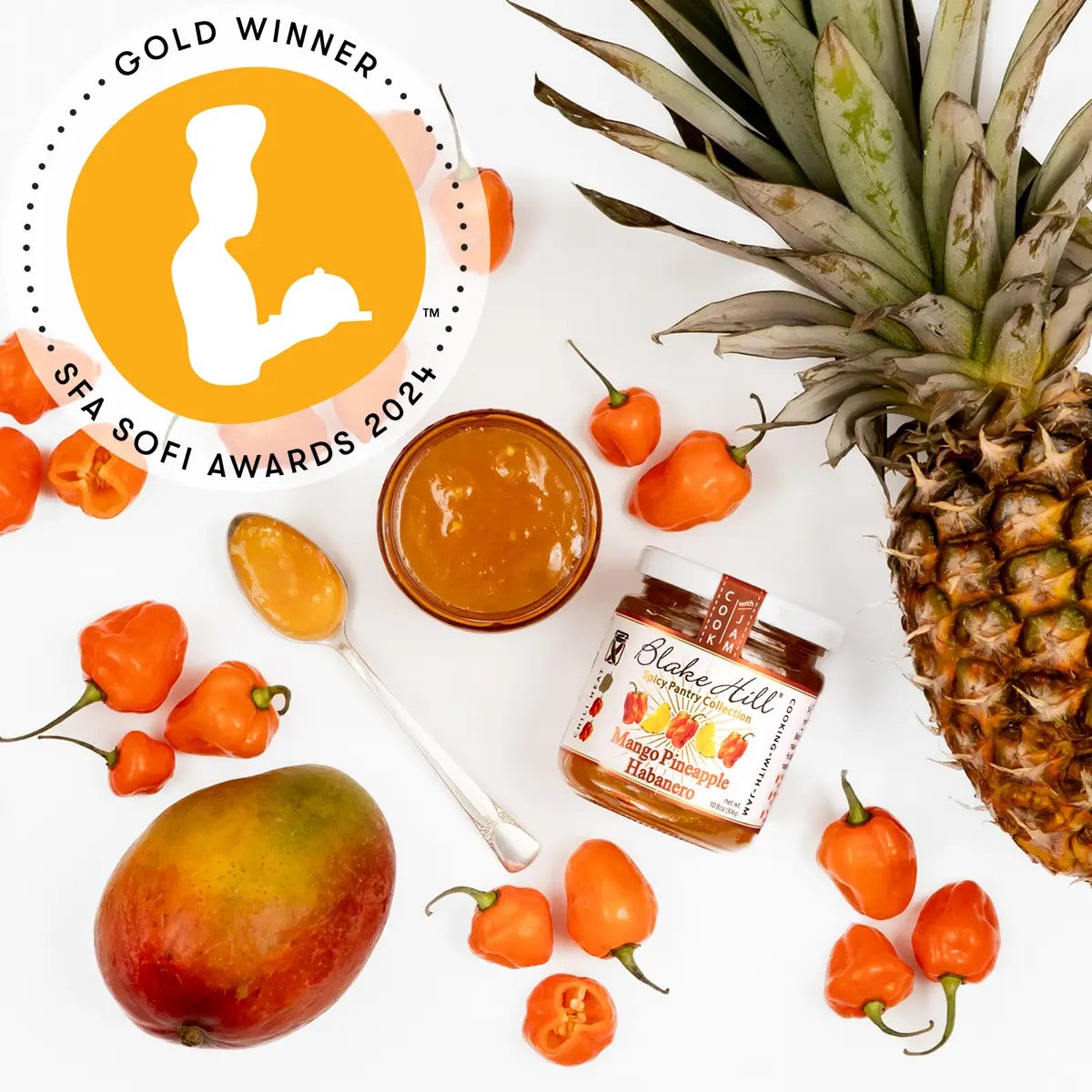 Mango Habanero Spicy Chili Jam - Sofi Gold Winner