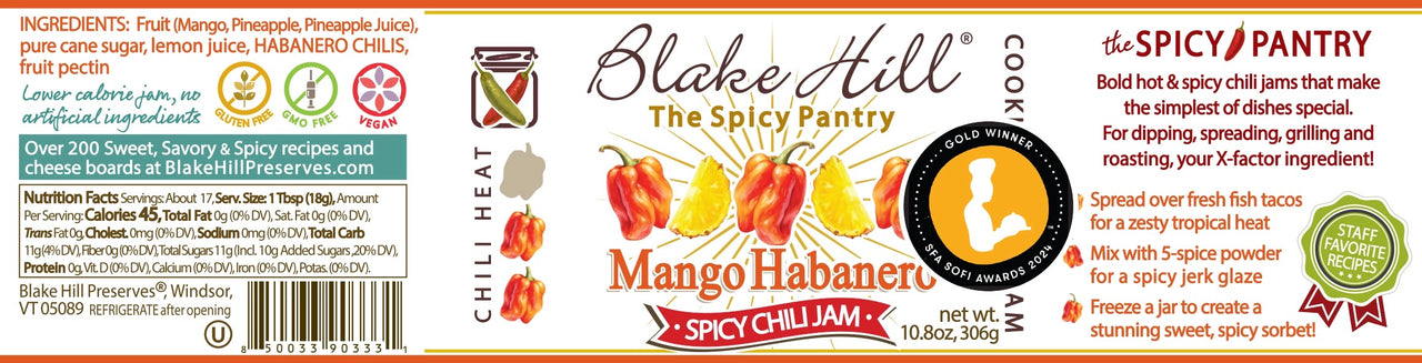 Mango Habanero Spicy Chili Jam - Sofi Gold Winner