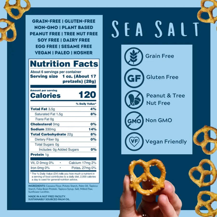Sea Salt Grain Free Pretzels 6.5oz